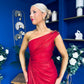 Sam One Shoulder Occasion Dress Rouge