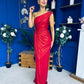 Sam One Shoulder Occasion Dress Rouge