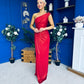 Sam One Shoulder Occasion Dress Rouge