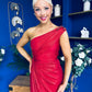 Sam One Shoulder Occasion Dress Rouge
