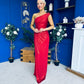 Sam One Shoulder Occasion Dress Rouge