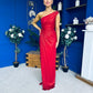 Sam One Shoulder Occasion Dress Rouge