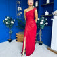 Sam One Shoulder Occasion Dress Rouge