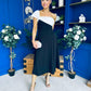 Valerie One Shoulder Midi Dress Monochrome