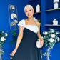 Valerie One Shoulder Midi Dress Monochrome