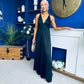 Julie Satin Slinky Occasion Dress Black