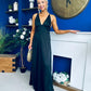 Julie Satin Slinky Occasion Dress Black