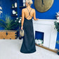 Julie Satin Slinky Occasion Dress Black