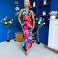 Kendra Open Back Bodycon Occasion Dress Floral