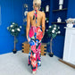 Kendra Open Back Bodycon Occasion Dress Floral