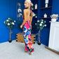 Kendra Open Back Bodycon Occasion Dress Floral
