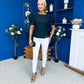 Alexandra Puff Sleeve Top Black