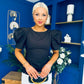 Alexandra Puff Sleeve Top Black