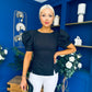 Alexandra Puff Sleeve Top Black