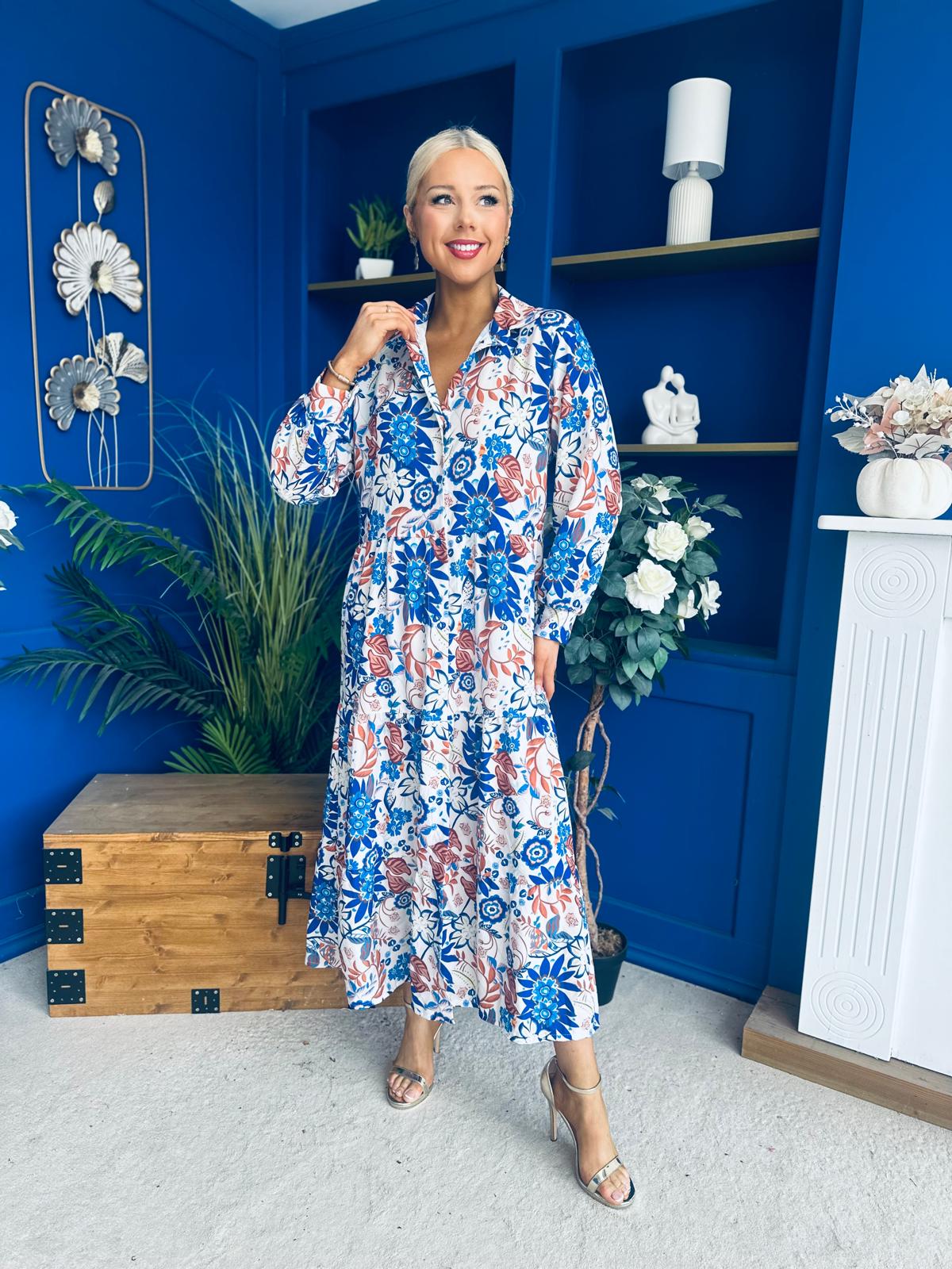 Rica Shirt Dress Blue