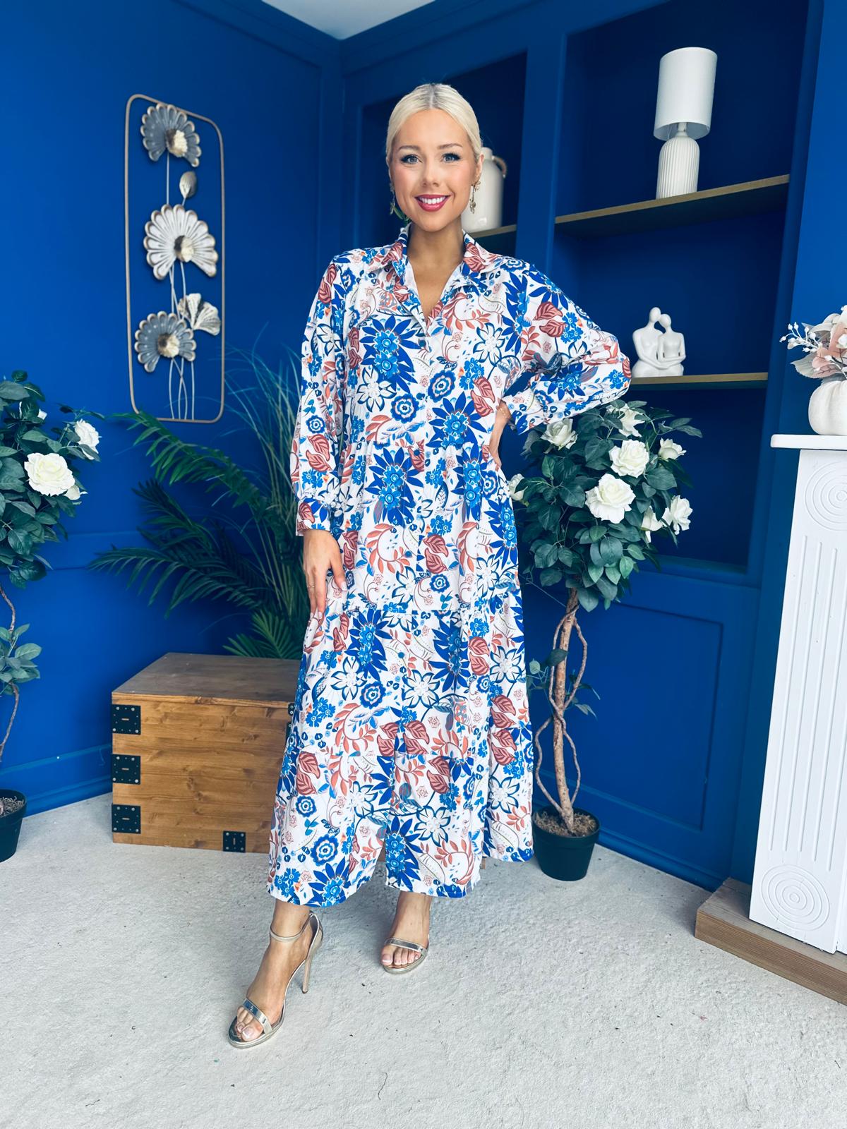Rica Shirt Dress Blue