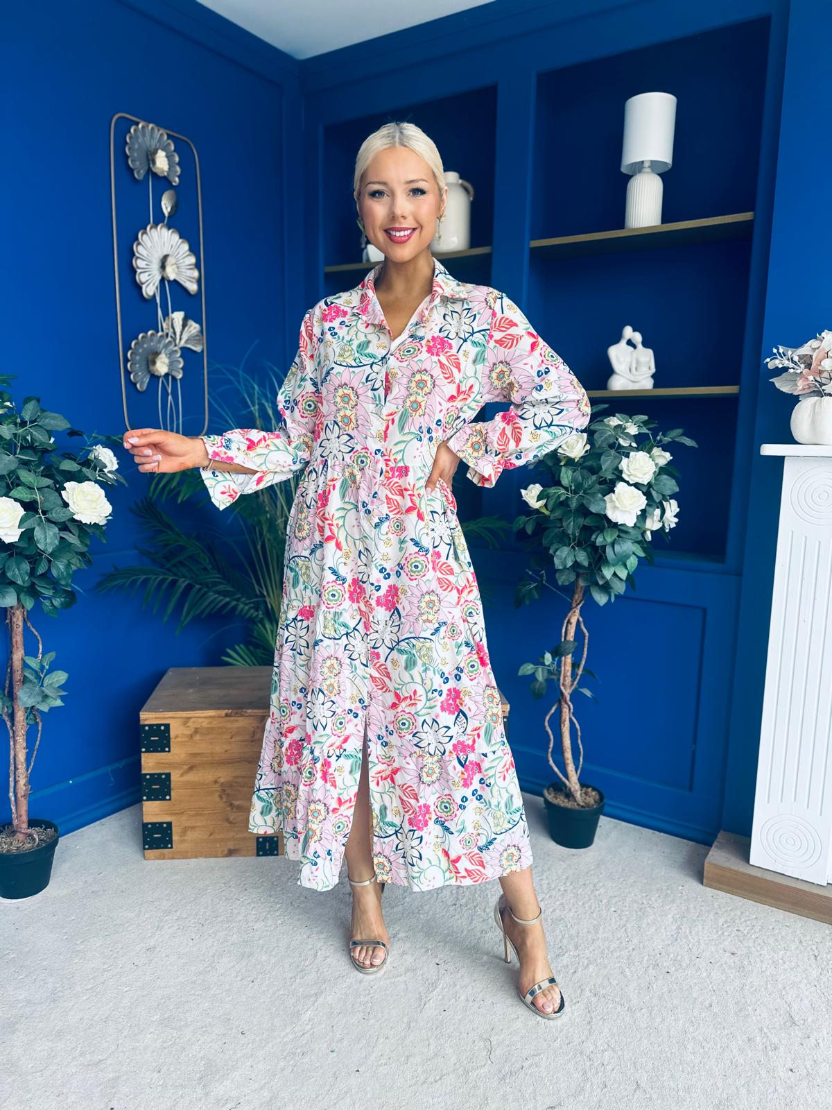 Rica Shirt Dress Pink