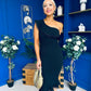 Sadie One Shoulder Mini Black
