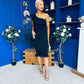 Sadie One Shoulder Mini Black