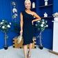 Sadie One Shoulder Mini Black