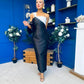 Francis Detailed Occasion Top & Skirt Set Black