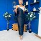 Francis Detailed Occasion Top & Skirt Set Black