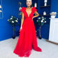Philipa Tulle Occasion Dress Orchid Red