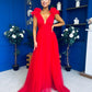 Philipa Tulle Occasion Dress Orchid Red