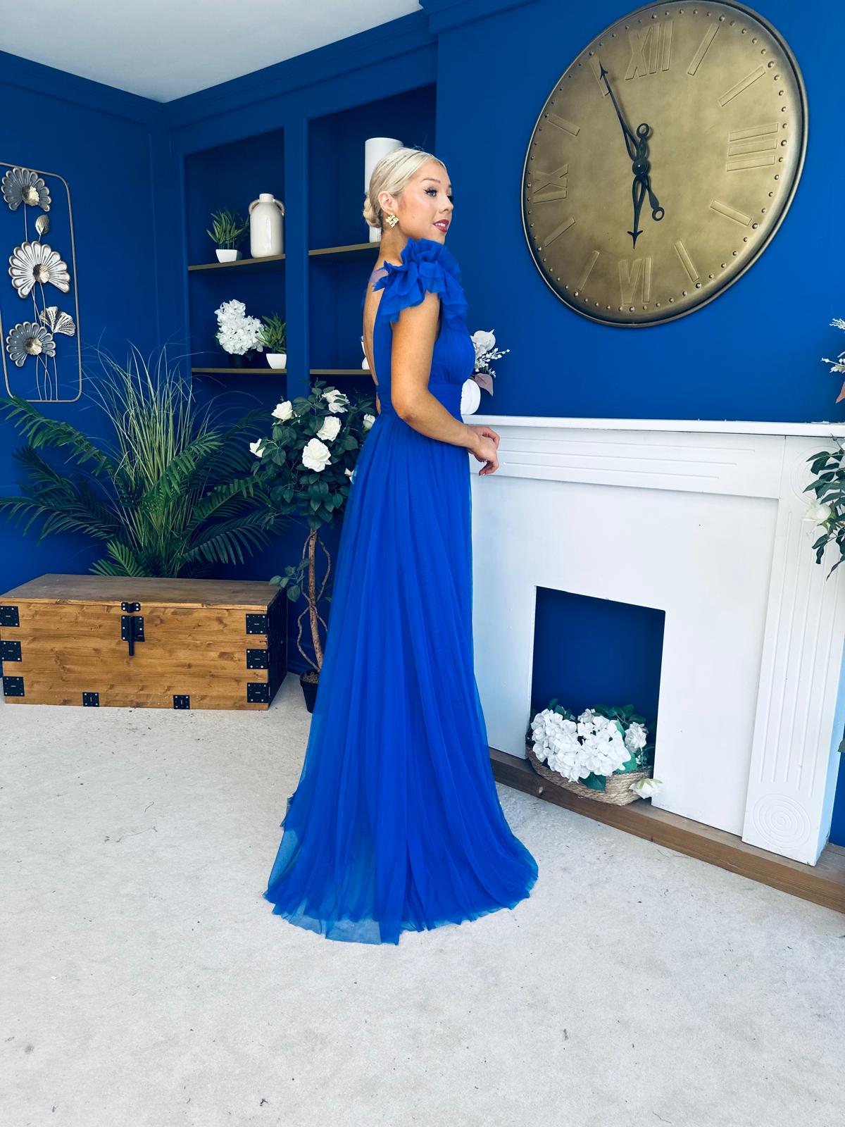 Philipa Tulle Occasion Dress Orchid Cobalt – Canella Lane
