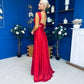 Jennifer Detailed Occasion Dress Metallic Rouge