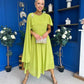 Caoimhe Cape Detail Midi Dress Pistachio