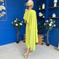 Caoimhe Cape Detail Midi Dress Pistachio
