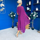 Caoimhe Cape Detail Midi Dress Berry