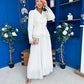 Cait Crochet Top & Chiffon Skirt Set Cream