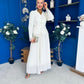 Cait Crochet Top & Chiffon Skirt Set Cream