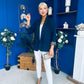 Jean Leopard Cuff Blazer Navy