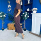 Pixie Culotte Jumpsuit Black Polka Chocolate
