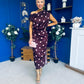 Kylie Off Shoulder Draped Midi Dress Polka Plum