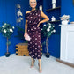 Kylie Off Shoulder Draped Midi Dress Polka Plum