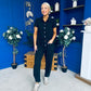 Marissa Short Sleeve Denim Jumpsuit Black