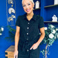 Marissa Short Sleeve Denim Jumpsuit Black