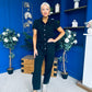 Marissa Short Sleeve Denim Jumpsuit Black