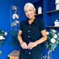 Marissa Short Sleeve Denim Jumpsuit Black