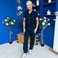 Marissa Short Sleeve Denim Jumpsuit Black