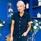 Marissa Short Sleeve Denim Jumpsuit Black