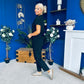 Marissa Short Sleeve Denim Jumpsuit Black