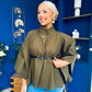 Ruth Belted Cape Khaki