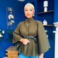 Ruth Belted Cape Khaki