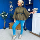 Ruth Belted Cape Khaki