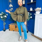 Ruth Belted Cape Khaki